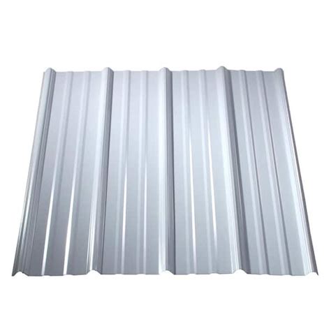 white sheet metal siding|10' white metal roofing.